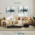 thumbnail image 4 of Elephant Stock Indigo Harbor Lights Wall Art - Horizontal Canvas Wall Art - Living Room Wall Decor - Abstract Canvas - Black And Gray Decor By Nan - 45" x 30", 4 of 8