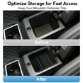 thumbnail image 2 of Center Console Organizer Tray for Mitsubishi Outlander 2022-2025 2026 Accessories (NOT for Outlander Sport), Armrest Storage Box Insert Tray with Non-Slip Smooth Silicone Liners Car Organizer, 2 of 7