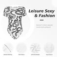 thumbnail image 4 of Balery Hand Drawn Snake Body de cuello redondo de manga corta para mujer Tops de manga corta Tops básicos-XX-Large, 4 of 7