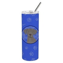 Carolines Treasures WDK1125TBL20 Labrador Retriever Gray Puppy  Stainless Steel 20 oz Skinny Tumbler Blue 20 oz