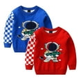 thumbnail image 3 of Uccdo 2-7T Toddler Boys Girls Crewneck Cartoon Astronaut Knit Sweaters Long Sleeve Sweatshirts Pullover Tops, 3 of 3