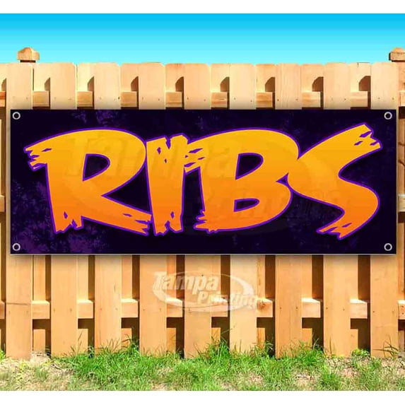 Ribs 13 oz Vinyl Banner With Metal Grommets