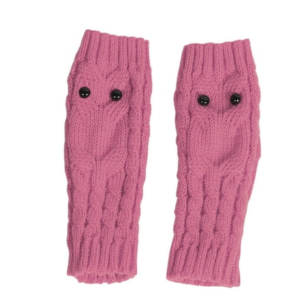 

Viugreum Fingerless Gloves for Winter - 1 Pair Knitted Woolen Gloves Mittens - Hand Warmers Mittens - Lightweight Mittens for Lady Girls Indoor Outdoor