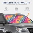 thumbnail image 3 of Multi-Size 2pce Car Front Glass Visor Collapsible Sunscreen No Odor Comfortable For Most Cars Suv Trucks Darkorchid Tie Dye Background Rainbow Colors Tie-Dye Pattern, 3 of 7