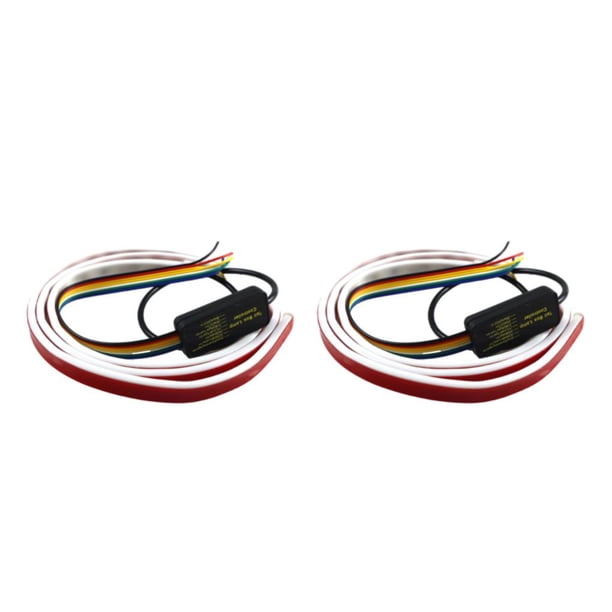 sweethay Luz trasera para maletero de coche, advertencia dinámica, marcha atrás, resistente al agua, 60 luces LED de 1,2 m, Flexible para Type2 NO2