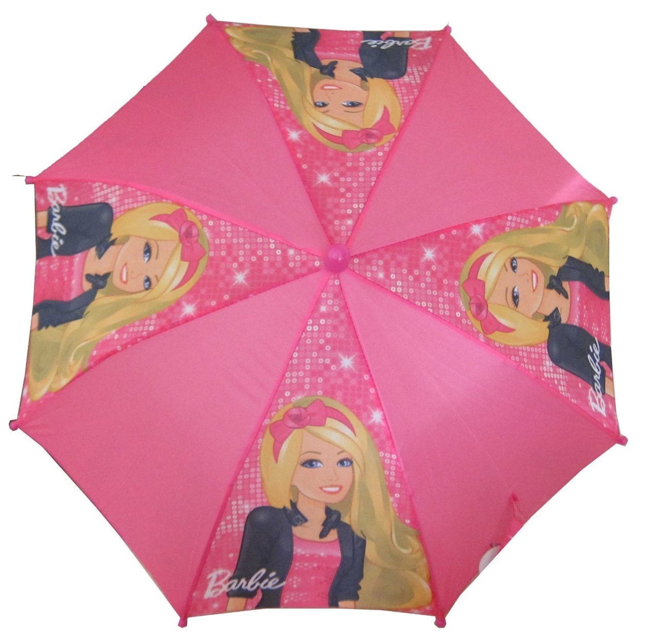 ABG Accessories Barbie Girl's Pink Umbrella with 3D Handle