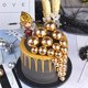 thumbnail image 2 of Bola de oro y plata de 10 piezas para decoración de tartas, taza de cumpleaños, Baby Shower, fiesta de cumpleaños de niños, suministros de recuerdo de boda, 2 of 4