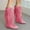Pink, variant on Boots For Women Winter Suede Heel Fringe Boots Inside Booster Mid Length Boots Casual Shoes