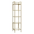 Better Homes & Gardens Nola Narrow Bookcase, Gold Finish