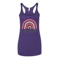 thumbnail image 3 of Waymaker Rainbow Inspirational/Christian Tri-Blend Racerback Tank Top, Purple Rush, X-Large, 3 of 5