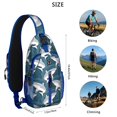 thumbnail image 5 of Crossbody Sling Backpack for Women Men Sharks in the Waves Shoulder Sling Crossbody Casual Chest Bag for Travel Sports Running Hiking, 5 of 6