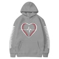thumbnail image 3 of MHFRRA Sudadera con Capucha para Hombre, con Estampado de Fútbol, Informal, Holgada, Cómoda y Cálida para Uso Diario En Otoño E Invierno Gris claro, 3 of 3