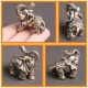 thumbnail image 3 of OUNONA 2Ud Adorno De Elefante En Cobre Marrón Para Creativa En O Gabinete, 3 of 8