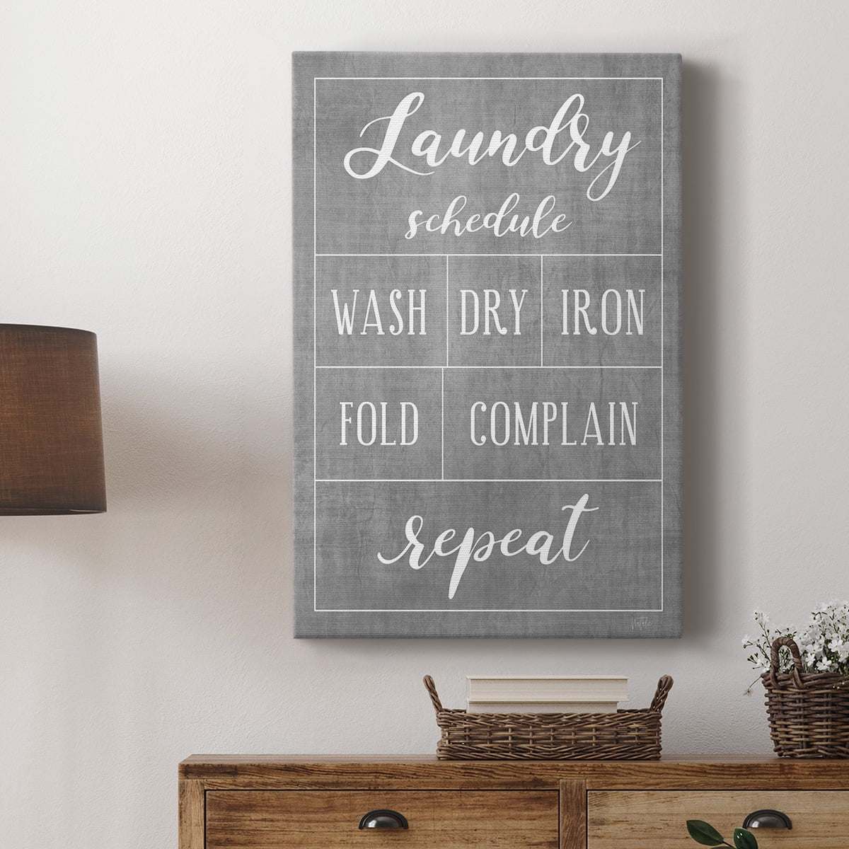 Laundry Schedule Premium Gallery Wrapped Canvas - Ready to Hang