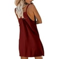 thumbnail image 4 of amelAEA Women Summer Dresses 2024 Sleeveless Athletic Workout Short Dress Women with Built-in Shorts & Pockets, 4 of 7