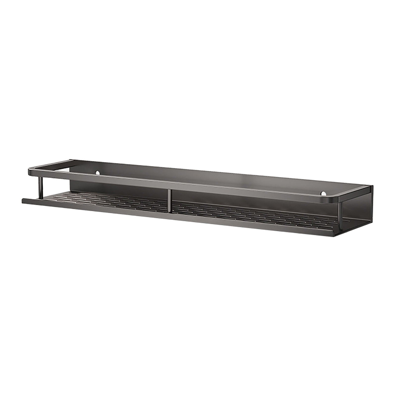 Wall Mounted Shower Shelves - Rustproof Heavy Duty Bathroom Organizer with Fast Draining Design - No Drill Floating Shelves for Kitchen, Balcony, Living Room Storage