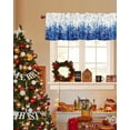 thumbnail image 5 of Christmas Valances for Windows Xmas Tree Forest Christmas Kitchen Curtain Valances Rod Pocket Snowflake Blue Snowy Forest Winter Window Curtain Seasonal Valance Christmas Decor, 54x18 Inch, 5 of 6