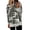 Gray Green, variant on Women Side Split Sweatshirt: Crewneck Long Sleeve Oversized Camo Shirts Casual Camouflage Print Pullover Tops Gray Green XL