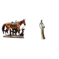 thumbnail image 1 of Figura de caballo,Figura coleccionable de caballo en miniatura,Figura de escritorio,Figuras africanas de arte,artesanías,escritorio coleccionable,Estatua de mujer tribal,pieza de arte para, 1 of 8