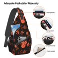 thumbnail image 4 of ZNDUO Sling Bag, Men Shoulder Backpack Small Cross Body Chest Sling Backpack-Night Autumn Flowers Pattern, 4 of 8