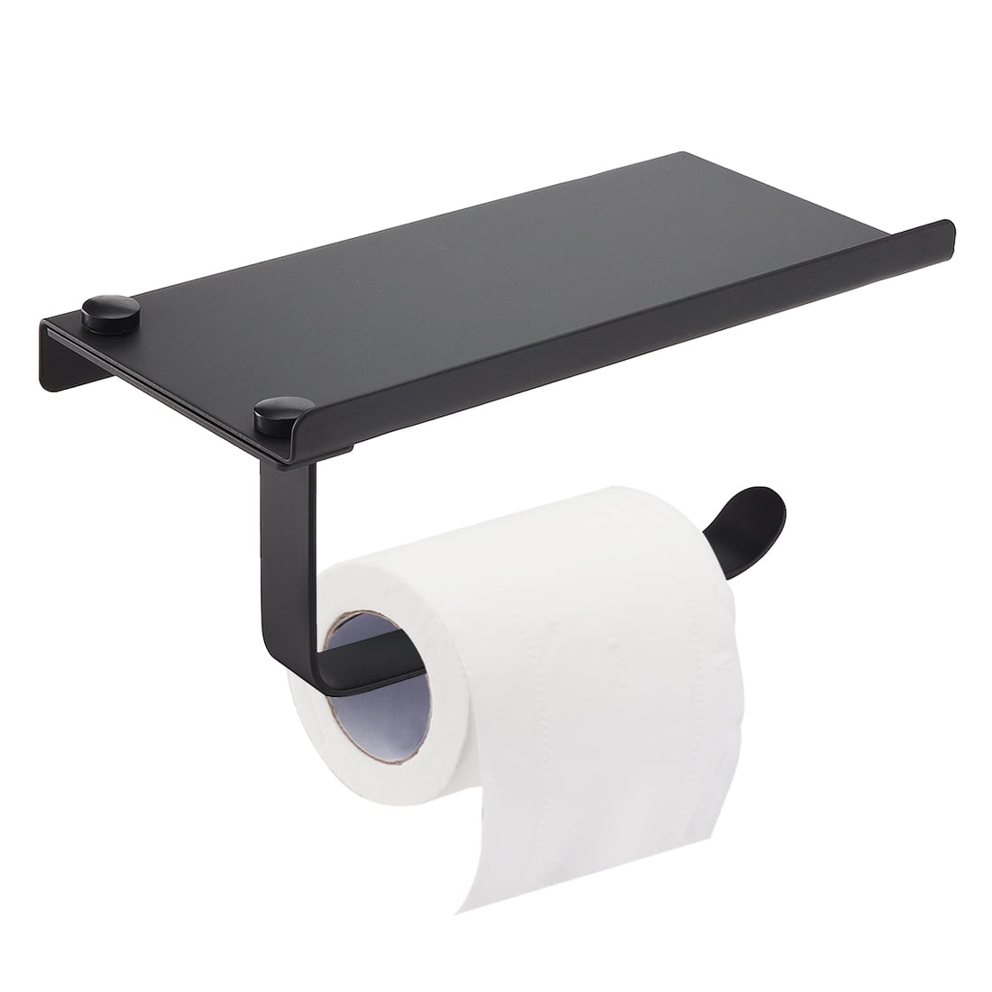 Unique Bargains 201 Stainless Steel Black Painted Toilet Paper Holder w
