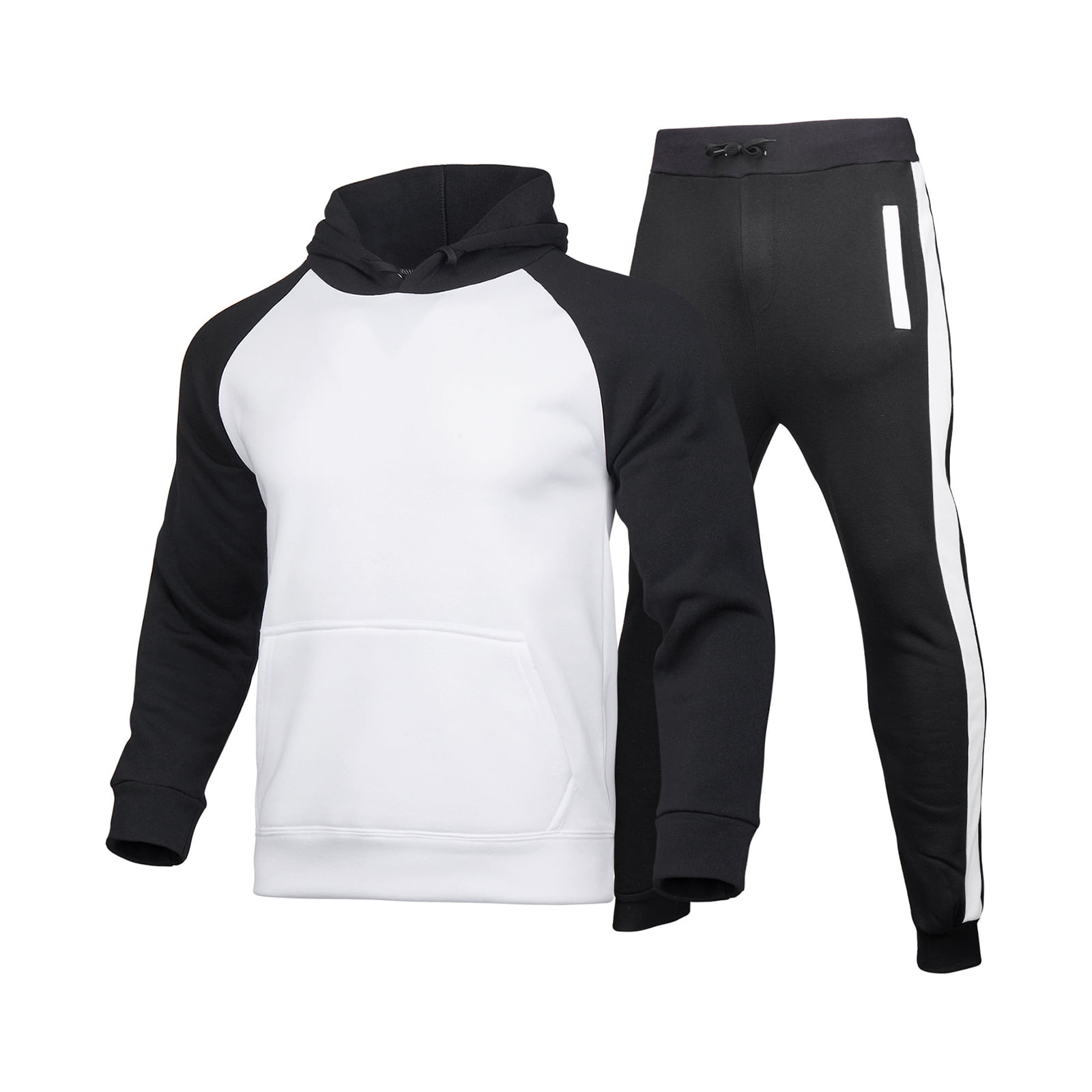 Men's Casual Running Working Out Jogging Gym Fitness Straight Leg Tracksuit Set 