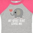thumbnail image 4 of Inktastic Great Aunt Loves Me Elephant Boys or Girls Baby Bodysuit, 4 of 5