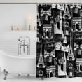 thumbnail image 3 of Eiffel Tower Shower Curtain, Waterproof Shower Curtains for Bathroom, Vintage France Romantic European Paris City Art Washable Fabric Bathtub Curtain Set Bath Decor with 12 Hooks 48"x72", 3 of 8
