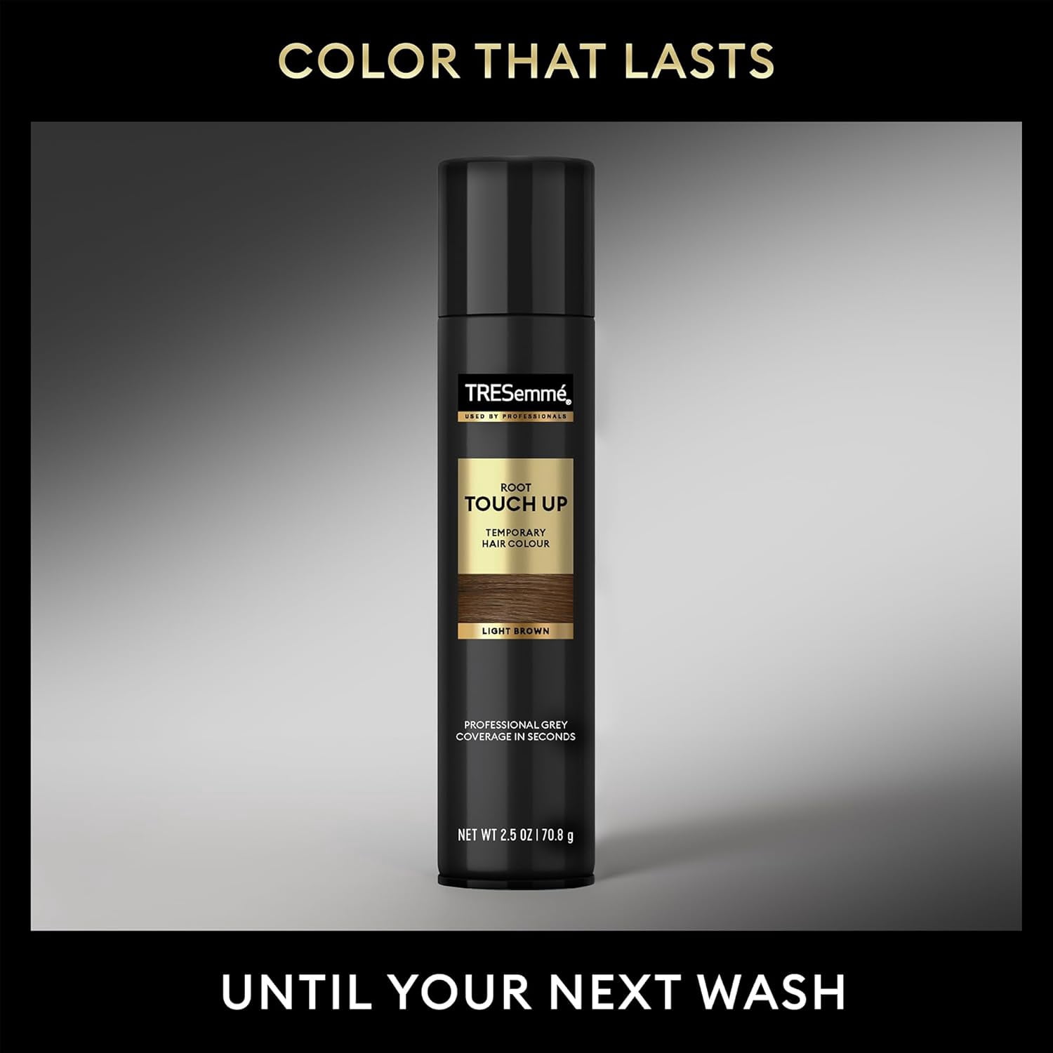 TRESemmé Root Touch Up, Temporary Hair Color Spray, Travel-Size 6-Pack – Light Brown, Professional Grey Hair Coverage in Seconds, 2.5 Oz Ea