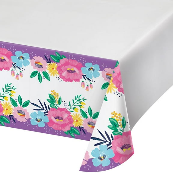 Fresh Florals Paper Tablecloth