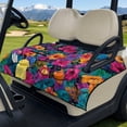 thumbnail image 2 of COEQINE Universal Golf Cart Seat Covers/Seat Blanket for EZGO Yamaha Club Car, Soft Seat Towel/Seat Cushions Folds Like a Bag for Easy Carry, All-Season Comfort, Purple Pink Hibiscus Leaf, 2 of 8