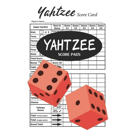 Yahtzee Score Pads: 100 Yahtzee Score Cards - 6