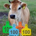thumbnail image 2 of Daily Mix Store Cattle Ear Tag 1-100 Number Plastic Livestock Tags for Cow Sheep Pigs 100 HNK, 2 of 9