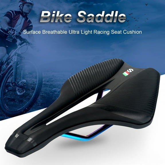 Joernso Bike Saddle Widen Surface Breathable Long Mountain Cycling Saddle Ultra Light Racing Seat Cushion for Bicycle
