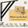 L Brackets by Balin Designs (Black) for 12"14 Beam Style Shelves Heavy