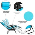 thumbnail image 5 of Devoko 2 PCS Zero Gravity Chair Outdoor Lounge Patio Chair Camp Reclining Lounge Chairs, Light Blue, 5 of 6