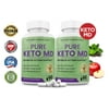 Keto MD Keto Pills Advanced BHB Boost Ketogenic Supplement Exogenous Ketones for Men Women 120 Capsules 2 Bottles