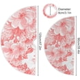 thumbnail image 3 of FMSHPON Pink Flower Xmas Christmas Tree Skirt Stand Mat for Holiday Party Decoration Indoor Outdoor 48 inches, 3 of 6