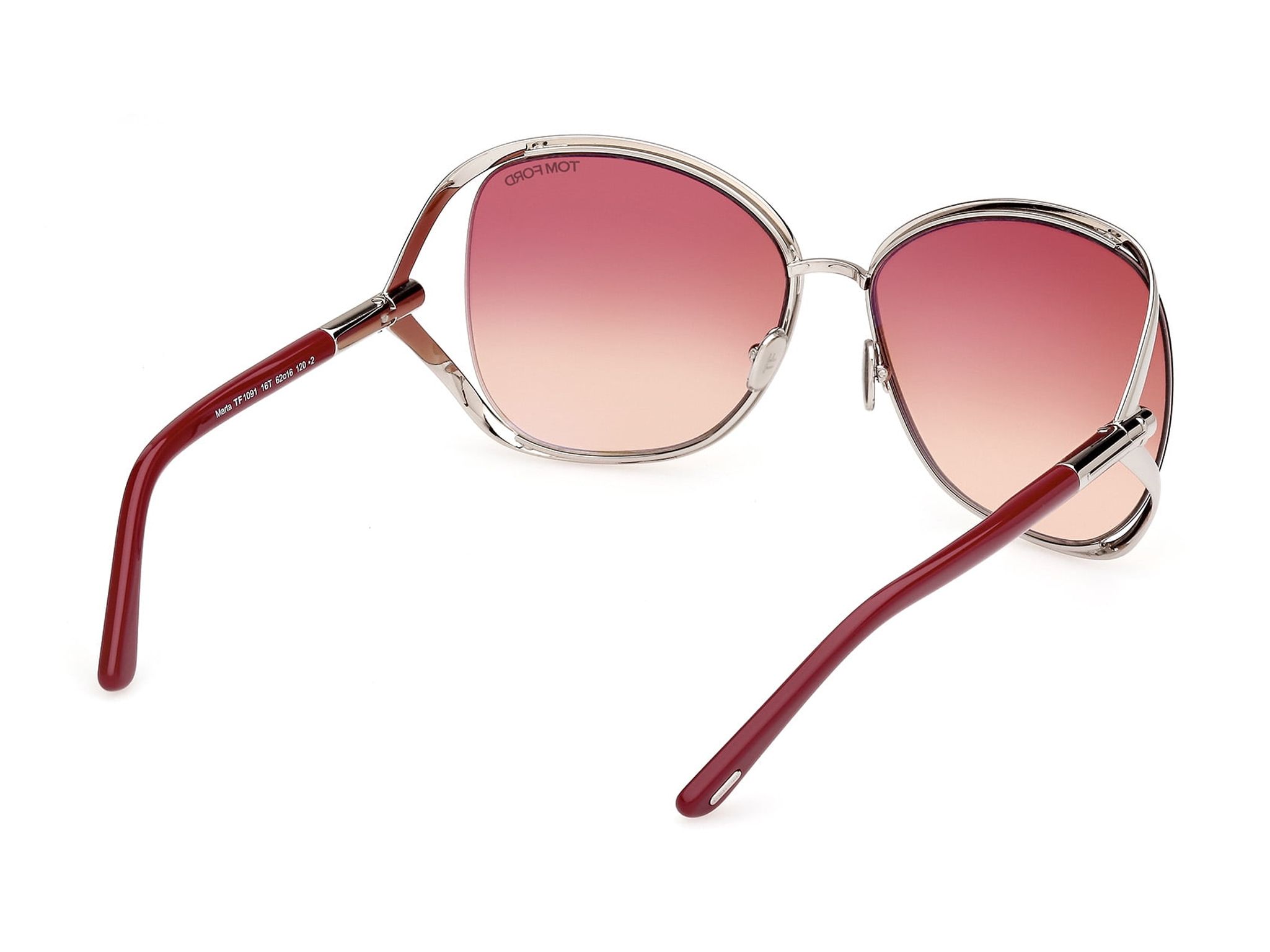 Tom Ford FT1091 16T Metal Shiny Palladium Grad Bordeaux 62  display picture 1