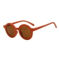 thumbnail image 1 of Penkiiy Mignonnes Lunettes de Soleil Rondes Polarisées pour Enfants Filles Garçons Protection UV400 Plage Vacances Rouge Vin, 1 of 5