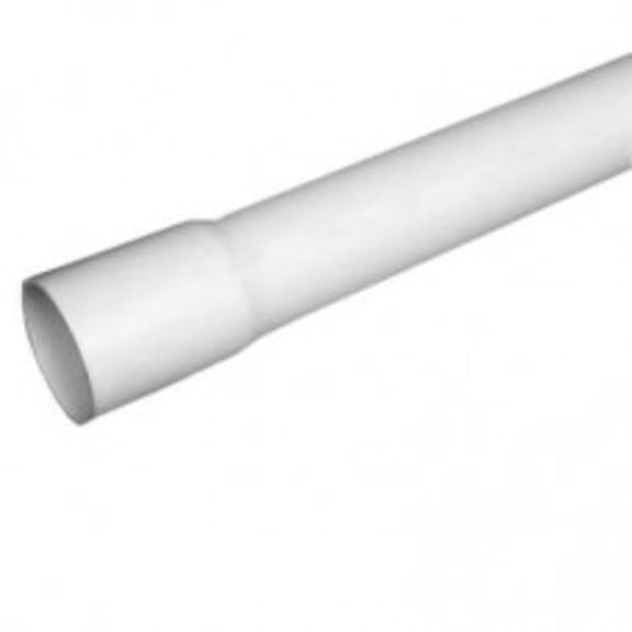 6 Inch Schedule 40 PVC Pipe, 5 Foot Length - Bell End