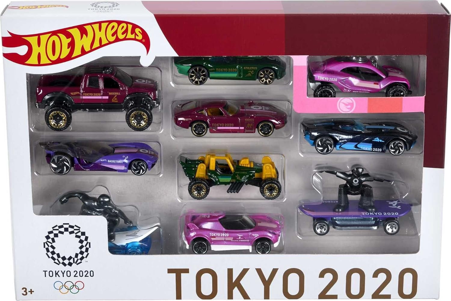 Hot Wheels, Olympics Vehicles, Set of 10, Tokyo 2020 collectibles