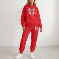 thumbnail image 2 of Valentine's Day Sweatsuits Women 2 Piece Outfit Jogger Set Y2K Cute Hoodie and Pants Tracksuit Set Trouser Suit Casual Leisure Suit Fitness Set Sports Suit Sportswear, 2 of 4