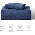 thumbnail image 7 of SUSIELADY Lightweight Microfiber Quilt Set, Soft Bedspread with Coin Pattern, All-Season Coverlet Bedding, 3 Pieces (1 Quilt, 2 Pillow Shams), Queen Size, Navy, 7 of 7