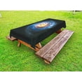 thumbnail image 1 of Galaxy Outdoor Tablecloth, Colorful Nebula Spiral Design in Space Stardust Orbit Infinity Universe Print, Decorative Washable Fabric Picnic Table Cloth, 58 X 84 Inches,Blue Yellow Black, by Ambesonne, 1 of 2