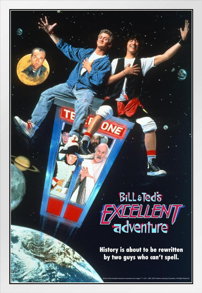 Bill and Teds Excellent Adventure Key Art Retro Vintage Style Classic 80s Movie  Poster Be Excellent To Each Other Matted Framed Art Wall Decor 20x26 