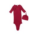 thumbnail image 4 of SUNSIOM Baby Ribbed Cloth Sleeping Bag, Solid Color Open Front Bunting with Cap, 4 of 7