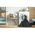 thumbnail image 2 of Ahgly Company Machine Washable Indoor Square Transitional Night Black Area Rugs, 4' Square, 2 of 7