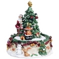 thumbnail image 4 of Northlight Musical Santa Claus and Christmas Tree Winter Scene Rotating Decoration - 5.5", 4 of 8