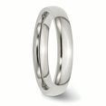 thumbnail image 4 of Bague de Mariage en Acier Inoxydable 4mm Demi-Rond Homme Dôme Classique pour Papa Mens pour Lui, 4 of 10
